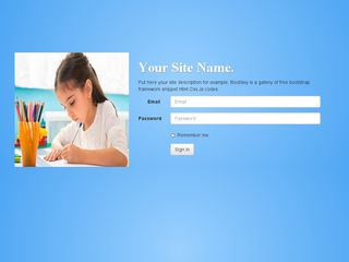Bootstrap site login page