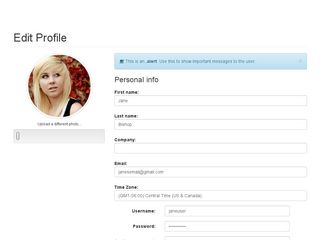 Edit Profile Page