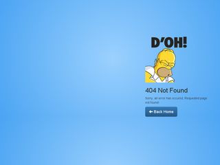 Bootstrap Simple 404 error page