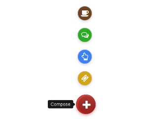 Material design buttons on hover effect