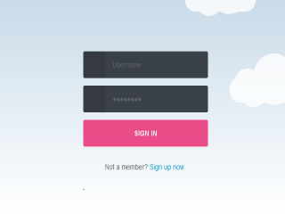 CSS3 Animation Cloud and login form