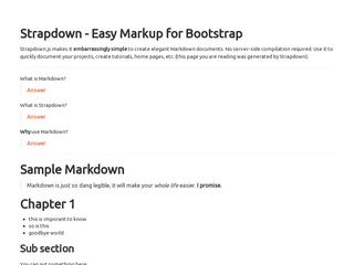 Strapdown - Easy Markup for Bootstrap