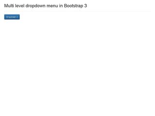 Bootstrap multi level dropdown menu