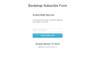 Bootstrap Subscribe Form