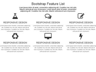 Bootstrap features list  template