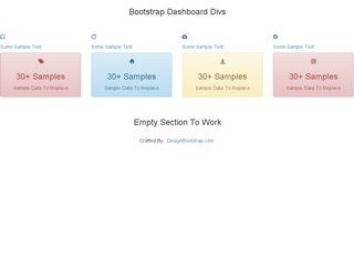 Bootstrap Dashboard Boxes